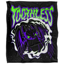 (152cm x 127cm, Multicoloured) How To Train Your Dragon Night Fury Blanket