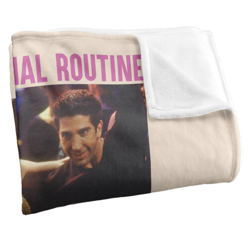 Friends (127cm x 152cm, Multicoloured) Friends The Original Routine Soft Touch Blanket 2