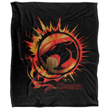 (152cm x 127cm, Multicoloured) Thundercats Fire Logo Soft Touch Blanket