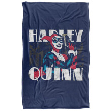 (147cm x 91cm, Multicoloured) Batman Harley Quinn Bold Blanket