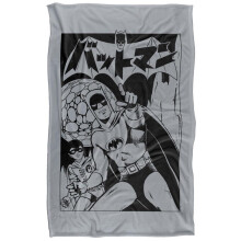 (127cm x 152cm, Multicoloured) Batman Kanji Cover Soft Touch Blanket