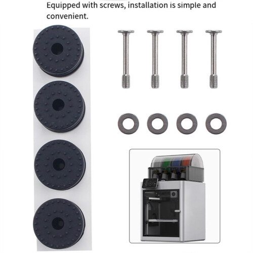 For  H2D/H2DS 3D Printers Rubber Shock-Absorbing Cushioning Pads Bottom Easy Installation 2