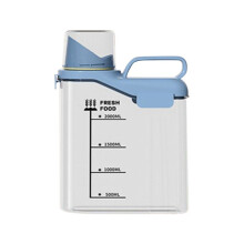 Transparenter Getreidebehälter mit Griff für die Küche, 2300 Ml, Feuchtigkeitsbeständig und Insektenresistent