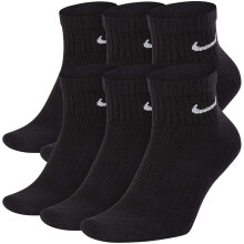 (2 UK-5 UK, Black/White) Nike Mens Swoosh Trainer Socks (Pack of 6)