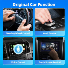 Dongle CarPlay Wireless Adattatore Android Auto Wireless Sistemi Intelligenti per Auto 2 In 1 AI Box per Auto CarPlay Cablato
