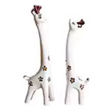Giraffe Statue Wooden Giraffe Statue Desktop Decor Giraffe Sculpture Animal Sculpture Home Office Bookshelf Decor A