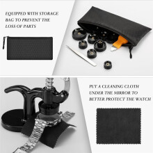 Kit D'Outils de Remplacement de Batterie de Montre de 17 Pièces avec Presse de Montre et Outil de Retrait Du Dos pour Toutes les Types de Montres