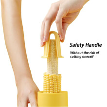 Corn Cob Stripper, Corn Peeler From Corn the Cob, Quick Corn KernelCutter Tool, with Bowl & Safety Handle