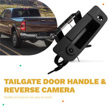 68197873AA Car Rear Tailgate Hatch Door Handle & Reverse Camera for Ram 1500 2500 3500 2013-2020