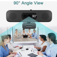 2K Hd-Webcam met 2 Luidsprekers, Ingebouwde Microfoon, Usb-Streamcamera voor Desktop- en Laptopcomputers en Videoconferenties