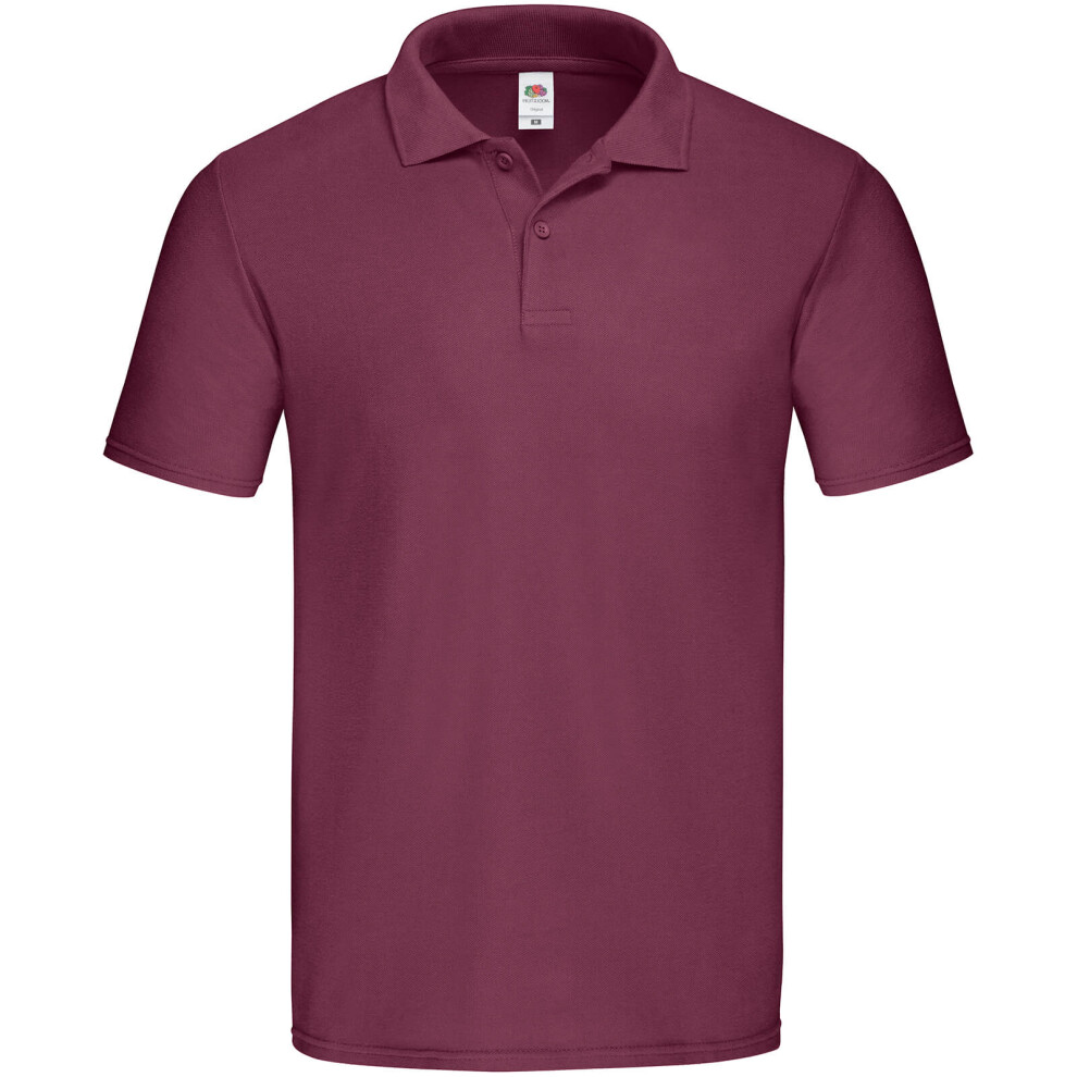 Fruit Of The Loom (3Xl, Burgundy) Mens Original Polo Shirt