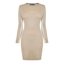 (10 UK, Beige) Diesel Womens/Ladies Ovalout Crew Neck Mini Dress