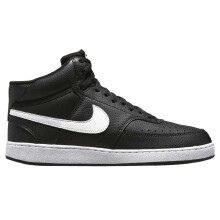 (13 UK, Black/White) Nike Mens Court Vision Next Nature Synthetic High-top High Top Trainers