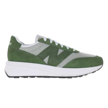 (7 UK, Green) New Balance Mens 370 Suede Trainers