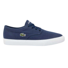 (6 UK, Navy) Lacoste Mens Canvas Grip Flat Trainers
