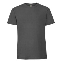 (L, Light Graphite) Fruit Of The Loom Mens Iconic Premium Ringspun Cotton T-Shirt