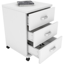 (Chipboard, Grey) Wooden Roller Container Drawer Tobila