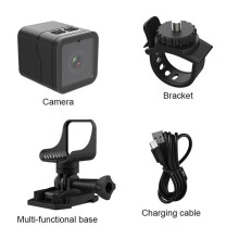 2X 1080P HD WiFi-Sportkamera mit Hotspot, Tragbare -Wasserdichte Kamera, Motorrad-Fahrrad-Fahrrekorder, Motion-DV