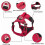 No-Pull Dog Harness, Adjustable Reflective Dog Harness with Breathable Handle, Red Model for Size M 3