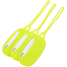 3 Pcs Luggage Tags Silicone Luggage Tag Suitcase Tags Luggage Name Tags Stroller Name Tag For Travel
