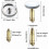 2-Piece Bathroom Click-Clack Pop-Up Stopper, 38mm Pop-Up Sink Drain Plug 2