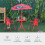 Kids Folding Picnic Table Chair Set w/ Parasol, Red 6