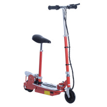 Foldable Powered Scooter with Adjustable Seat, Brake, Red