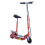 Foldable Powered Scooter with Adjustable Seat, Brake, Red 1