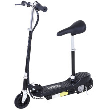 Powered Electric Scooter Ride-On, with Brakes, Adjustable Seat, Adjustable Handlebars, Black