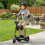 Powered Electric Scooter Ride-On, with Brakes, Adjustable Seat, Adjustable Handlebars, Black 3