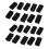 Plastic Rectangle Tube Inserts End Blanking Cap 25x50mm 20 Pcs Black 1
