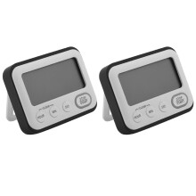 2X Digital Kitchen Countdown Timer: Teachers Counter Large LCD Magnetic Clip Kids Minute Hour Seconds Cooking