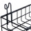 2X Hanging Basket for Wire Wall Grid Panel, Multi-Function Wall Storage and Display Basket, 40X10X5CM, Black Painted 8
