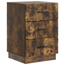 vidaXL Bedside Cabinet Smoked Oak 43 x 41 x 63.5 cm Engineered Wood