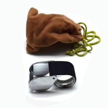 18-mm-Taschenlupe, Schmucklupe, Faltbar, Juwelier-Leselupe, 10-Fache Vergrößerung