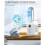Ventilador de Mesa, Ventilador de Mesa Sem Lâminas de 13 Polegadas, Ventilador Oscilante com 3 Velocidades e Luz Noturna, Ventilador de Mesa 7