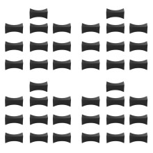 40 Pièces Séries Baguettes Reste Petites Baguettes Stands Cuillère Fourchette Titulaire Set Baguettes Ustensile Couverts Stand Noir