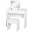 Makeup Desk with Drawer, Vanity Table Set with Flip-up Mirror and Cushioned Stool, White 2