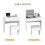 Makeup Desk with Drawer, Vanity Table Set with Flip-up Mirror and Cushioned Stool, White 6