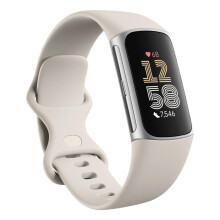 Fitbit Charge 6 Silver Aluminium with White Band Fitness Tracker GA05185-GB