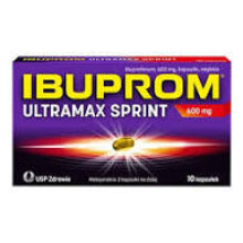 Ibuprom Ultramax Sprint 600 mg, 10 capsules