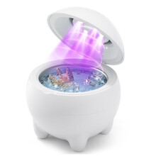 Ultrasonic Jewelry Cleaner Machine, 45KHz Retainer Cleaner Ultrasonic Professional for Dentures, Ring EU Plug
