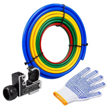 Kit D'Extension de Tuyau en Cuivre 4M, 4 Tailles avec Bande de Pliage Intégrée et pour Coupeur de 1/8-1-1/8 Pouce