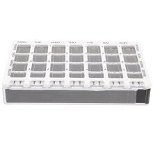 1pc Plastic 28-Grid Compartment Storage Boxes Weekly Pill Box Daily Medication Organizer Pills Storage Case