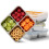 4Pack RVS Snackcontainers, 4 Compartimenten Metalen Snackcontainers met Deksel, Compacte Voedselopslagdozen 1