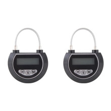 2PCS Electronic Lock Timer Lock Container Multi Function Lock Bin for Toys Black