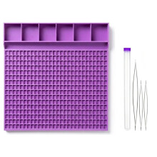 Bandeja de Montagem Rápida de Contas, Placa para Fazer Pulseiras de Contas com Agulhas de Contas e Tubo de Armazenamento para DIY Artesanato