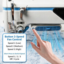 Magnet Sewing Machine Dual Motor Fan 3 Speed Adjustable Auto Swing Industrial Clothing Factory