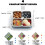 4Pack RVS Snackcontainers, 4 Compartimenten Metalen Snackcontainers met Deksel, Compacte Voedselopslagdozen 6