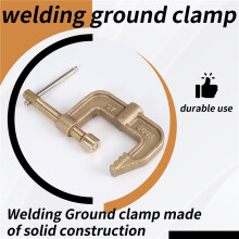 Welding Ground Clamp, 500A Current G-Type Solid Brass Ground Clamp, 43Mm Jaw Width for Tig Mig MMA Welders